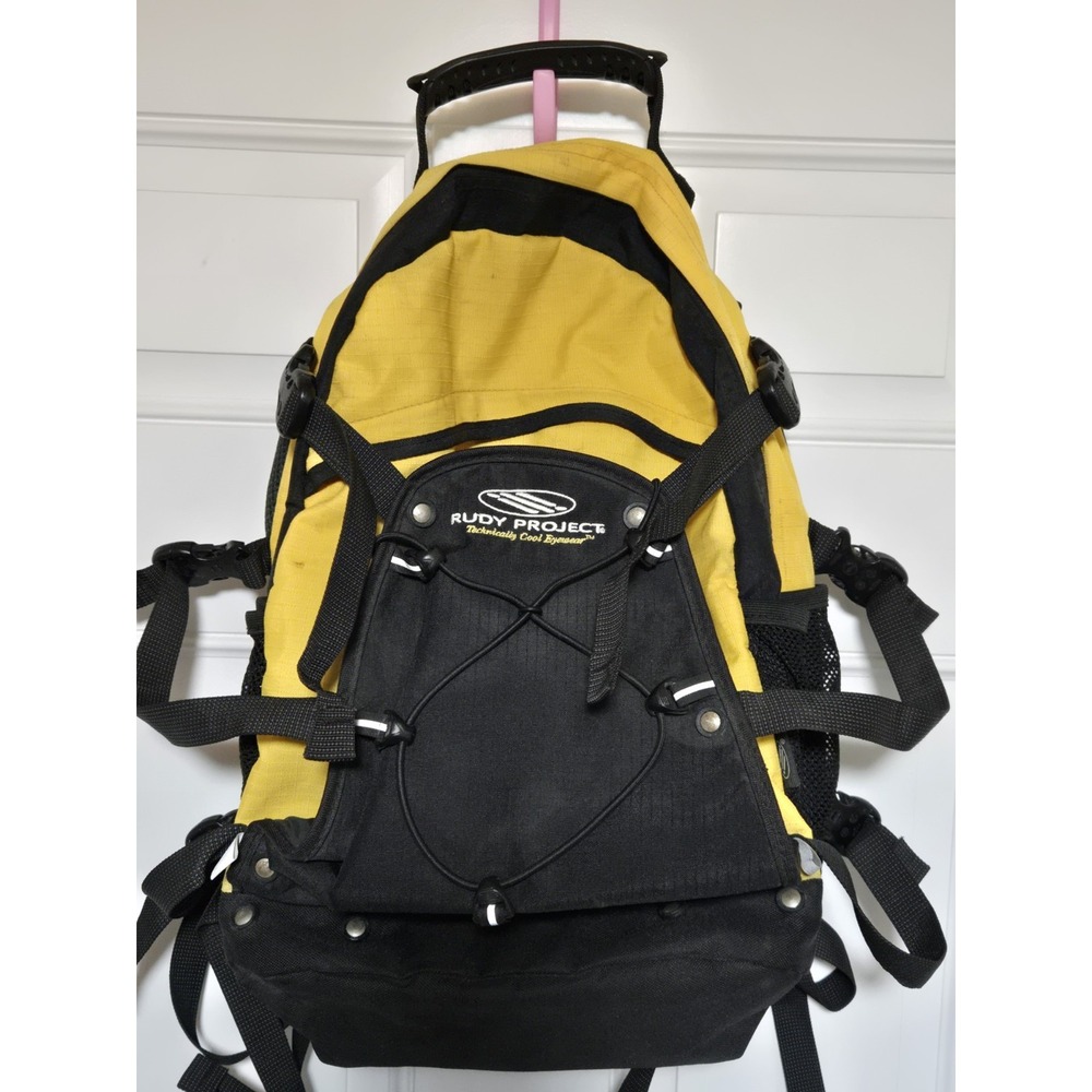 Rudy Project Yellow & Black Backpack Bag Hiking Adjustable Padded Straps
